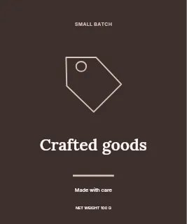 Crafted Goods label template · Artisan label