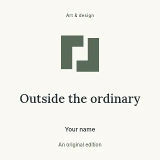 Outside the Ordinary podcast cover template · Illustrated folio