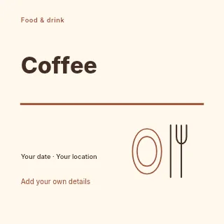 The coffee edit social media post template · Typography & ornament