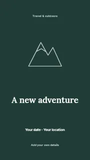 A New Adventure instagram story template · Illustrated folio