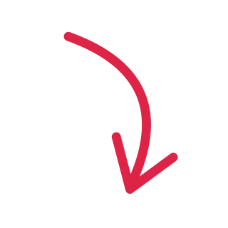 A curved arrow points down with open space around its edges.