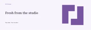 Fresh from the Studio banner template · Horizontal photo dialogue