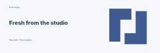 Fresh from the Studio banner template · Horizontal photo dialogue