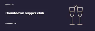 Countdown supper club banner template · Horizontal photo dialogue