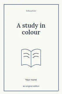 A Study in Colour book cover template · Framed editorial