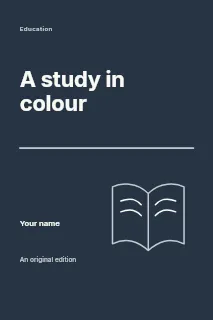 A Study in Colour book cover template · Typography & ornament