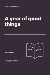 A Year of Good Things book cover template · Typography & ornament
