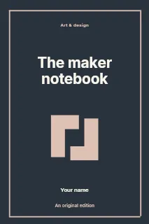 The Maker Notebook book cover template · Framed editorial
