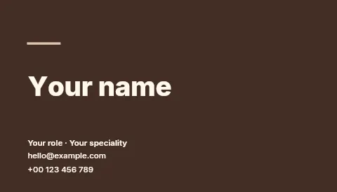 Home baking club business card template · Quiet professional card