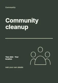 Spring Community Cleanup flyer template · Typography & ornament