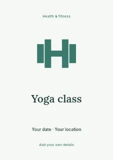 Weekend Yoga Class flyer template · Illustrated folio