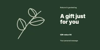 A Garden Gift gift voucher template · Horizontal photo dialogue