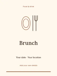 A table for friends invitation template · Botanical invitation