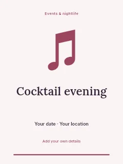 Spring Cocktail Evening invitation template · Botanical invitation