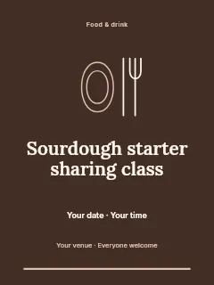 Sourdough starter sharing class invitation template · Botanical invitation