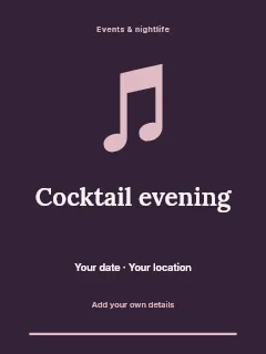 Weekend Cocktail Evening invitation template · Botanical invitation