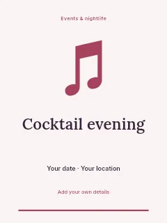 Winter Cocktail Evening invitation template · Botanical invitation
