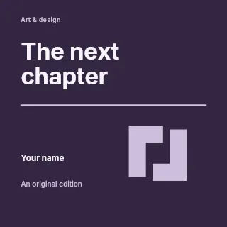 The Next Chapter podcast cover template · Typography & ornament