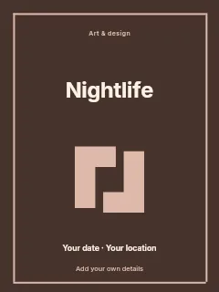 Nightlife poster template · Framed editorial