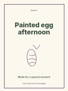 Painted egg afternoon poster template · Framed editorial