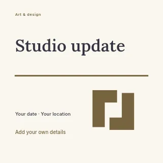 Studio Update social media post template · Typography & ornament