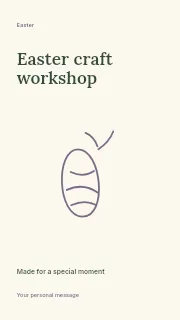 Easter craft workshop instagram story template · Fine-line cover