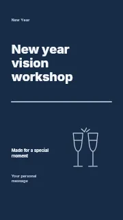 New Year vision workshop instagram story template · Typography & ornament