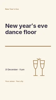 New Year’s Eve dance floor instagram story template · Typography & ornament
