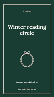 Winter reading circle instagram story template · Framed editorial