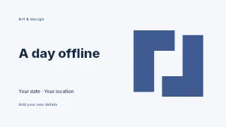 A Day Offline youtube thumbnail template · Horizontal photo dialogue