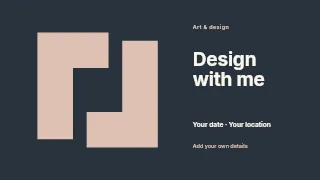 Design with Me youtube thumbnail template · Horizontal photo dialogue