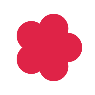 5 petal solid flower.