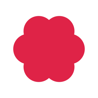 6 petal solid flower.