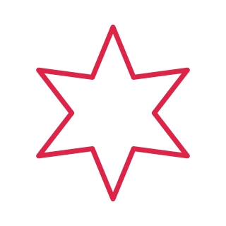 6 point classic star outline.