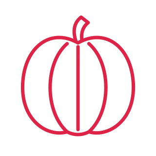 Ribbed Halloween pumpkin.