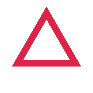 A 3 sided geometric frame uses a broad open border.