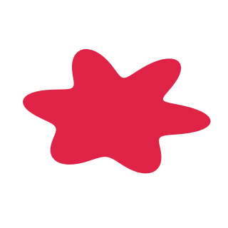 An organic wide form has 6 broad lobes and a smoothly varying outline.