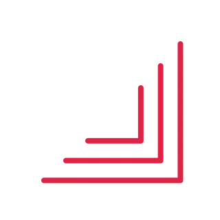A parallel corner ornament opens towards the centre from the bottom right corner.