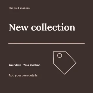 New Collection social media post template · Typography & ornament