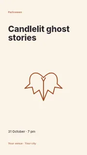 Candlelit ghost stories instagram story template · Fine-line cover