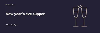 New Year’s Eve supper banner template · Horizontal photo dialogue