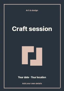 Spring Craft Session flyer template · Framed editorial