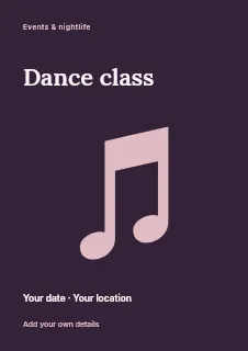 Spring Dance Class flyer template · Fine-line cover