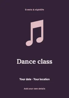 Winter Dance Class flyer template · Illustrated folio