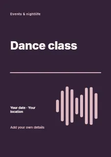 Winter Dance Class flyer template · Typography & ornament