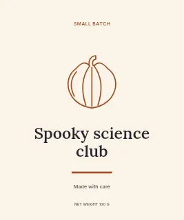 Spooky science club label template · Artisan label