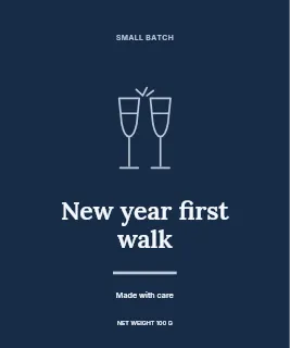 New Year first walk label template · Artisan label