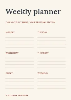 Creative Project planner template · Structured planners