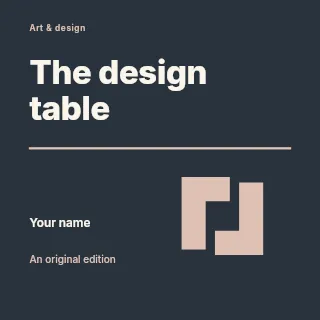 The Design Table podcast cover template · Typography & ornament