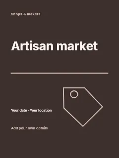 Weekend Artisan Market poster template · Typography & ornament